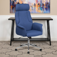 Flash Furniture CH-CX0944H-BL-GG Fabric Office Chair in Blue